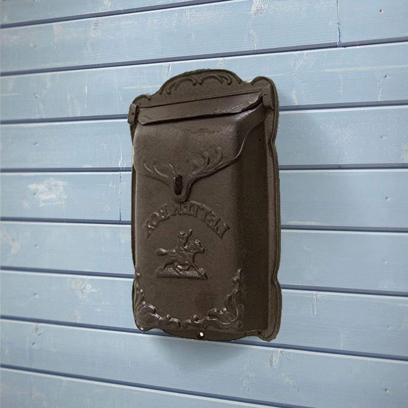 NACH Locking Mailbox, 7. 6 x 3 x 12. 8 inch, Brown Mailbox, Waterproof Mailboxes for Outside Wall Mount - The Cara Lockable Mailbox - Image 5